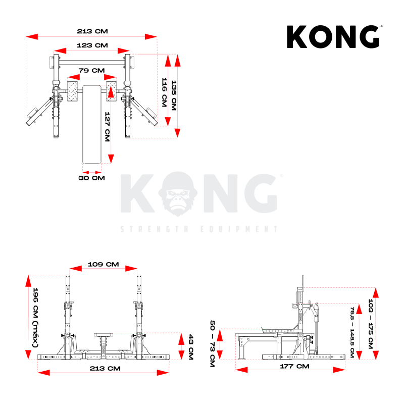 Powerlifting Combo Rack Heavy Duty | KONG