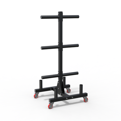 Rack Para Discos y Barras Con Ruedas