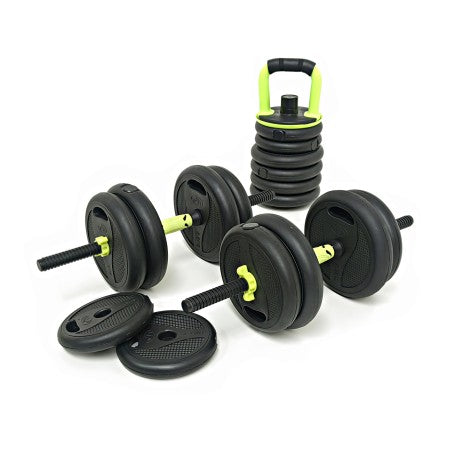 Set 30kg Mancuernas Eco + Kettlebell