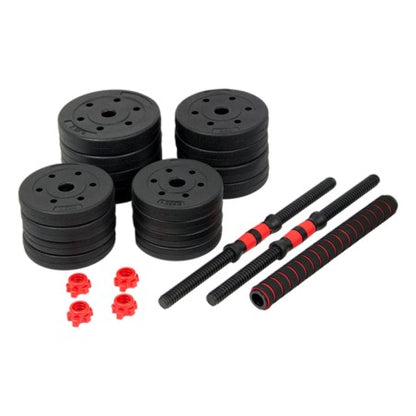 Set 30kg Mancuernas Eco Rojo
