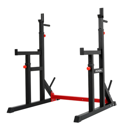 Squat Rack Ajustable Con Soporte De Fondos