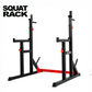 Squat Rack Ajustable Con Soporte De Fondos