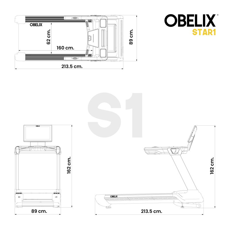 Trotadora Comercial S1Pro Series TFT Touch | Obelix